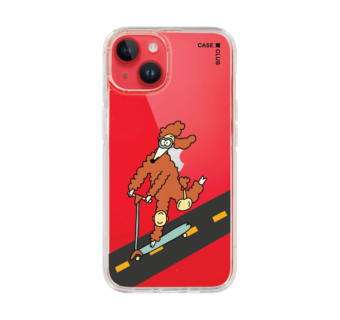 poodle on scooter